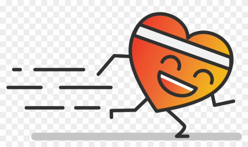 jogging in place clipart heart