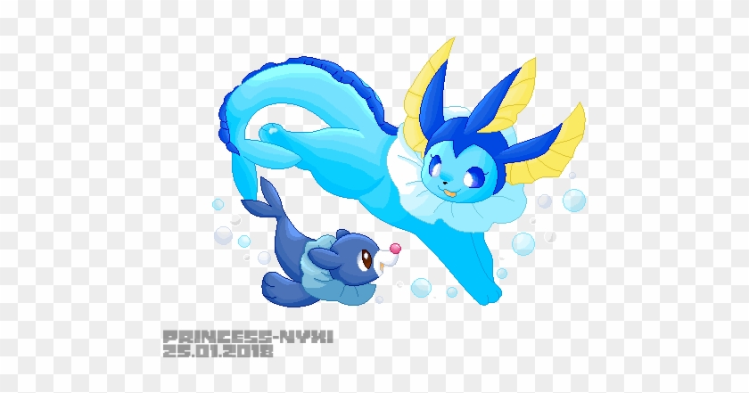 Popplio And Vaporeon #592424