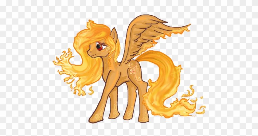 Fire Pegasus Pony Adoptable By Blesses - Fire Pegasus Drawing #593340