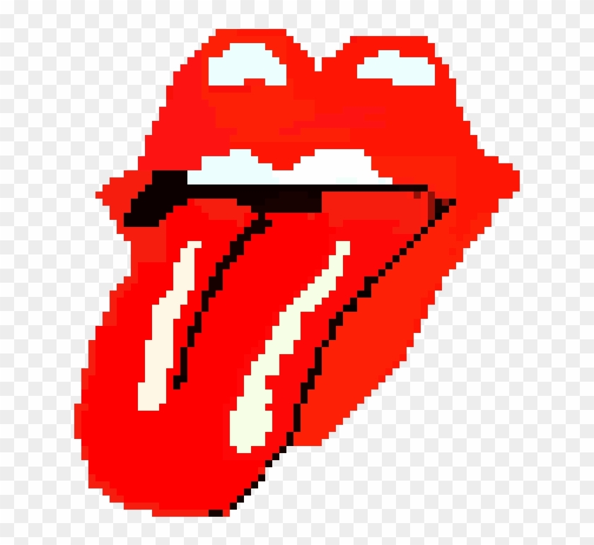 Rolling Stones Pixel Art - Rolling Stones Pixel #593588