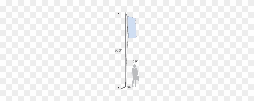 Lightweight And Portable Flagpole With A Height Of - Lightning #593858