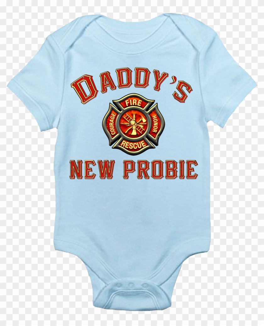 Daddy's New Probie Firefighter - Classic Maltese Firefighter Decal 12 Inch #595296