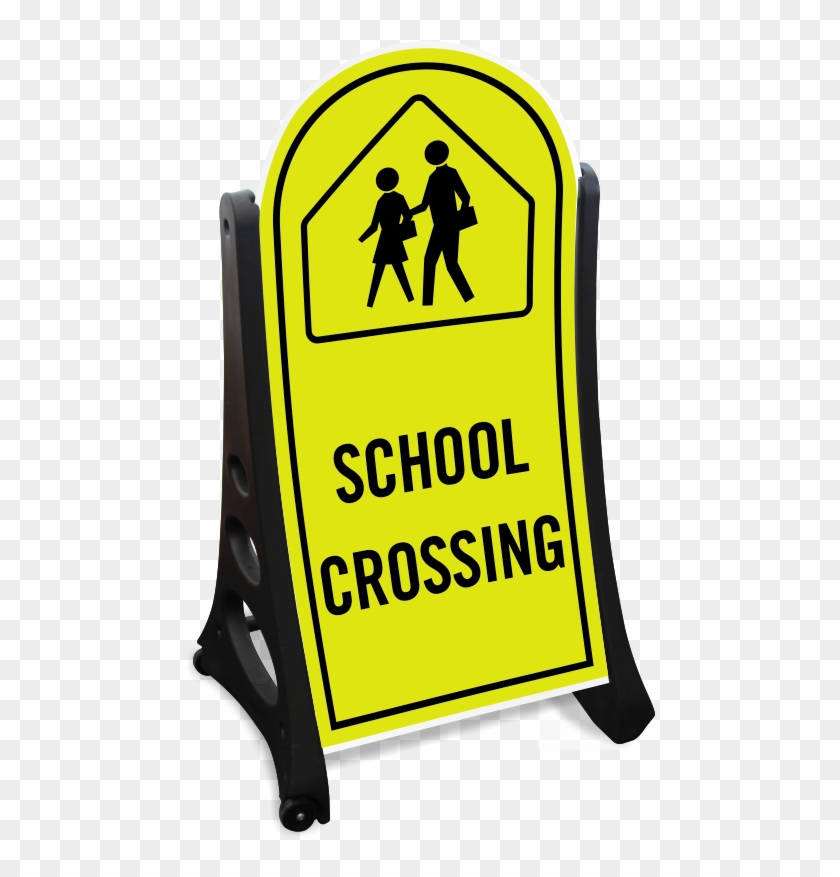 School Crossing Sidewalk Sign Kit - School Crossing Sign #598947