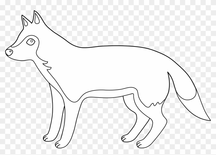 Colorable Wolf Line Art - Colorable Wolf Line Art #599371