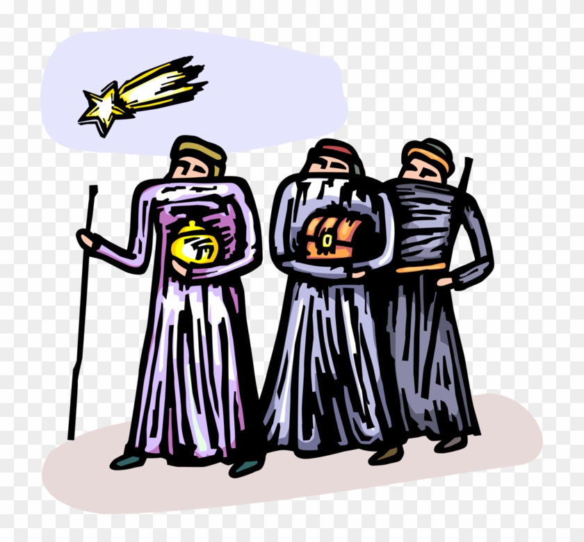 Vector Illustration Of Magi Three Wise Men Bearing - Vector Illustration Of Magi Three Wise Men Bearing #603506