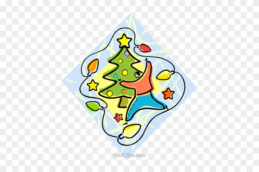 Christmas Tree Royalty Free Vector Clip Art Illustration - Christmas Tree Royalty Free Vector Clip Art Illustration #604978
