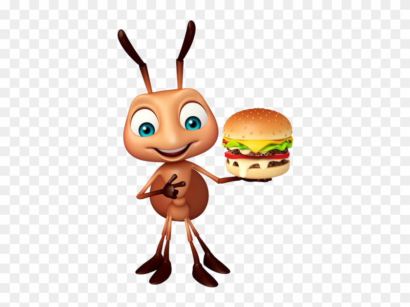 Hamburger The Ants Illustration - Hamburger The Ants Illustration #605445