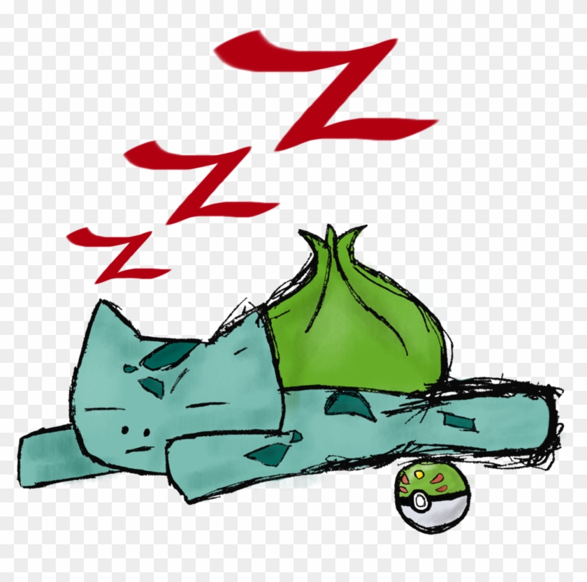 Sleeping Bulbasaur By Hipster Raccoon Raccoon Free Transparent Png Clipart Images Download