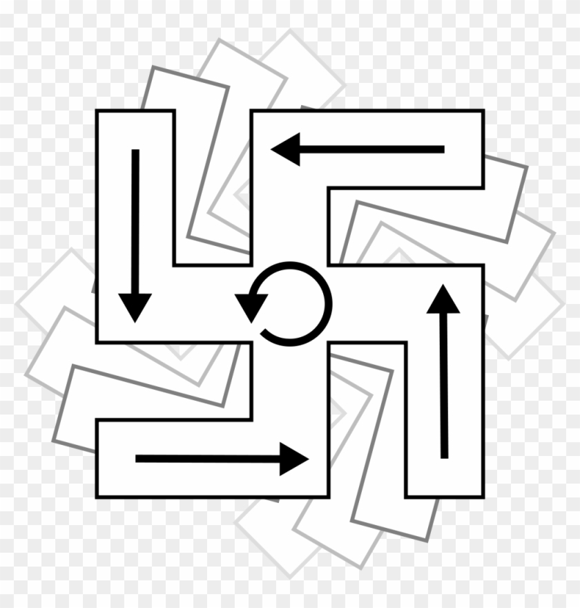 Ccw Right-facing Swastika - Swastika #612425