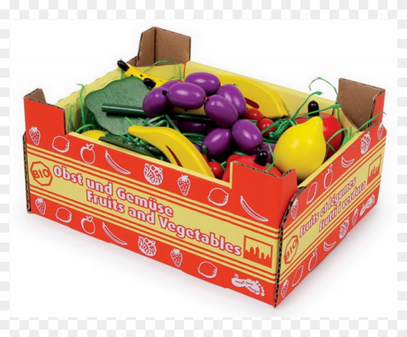 In This Stable Cardboard Box Are 11 Pieces Of Colourful - Legler Box With Fruit #613503