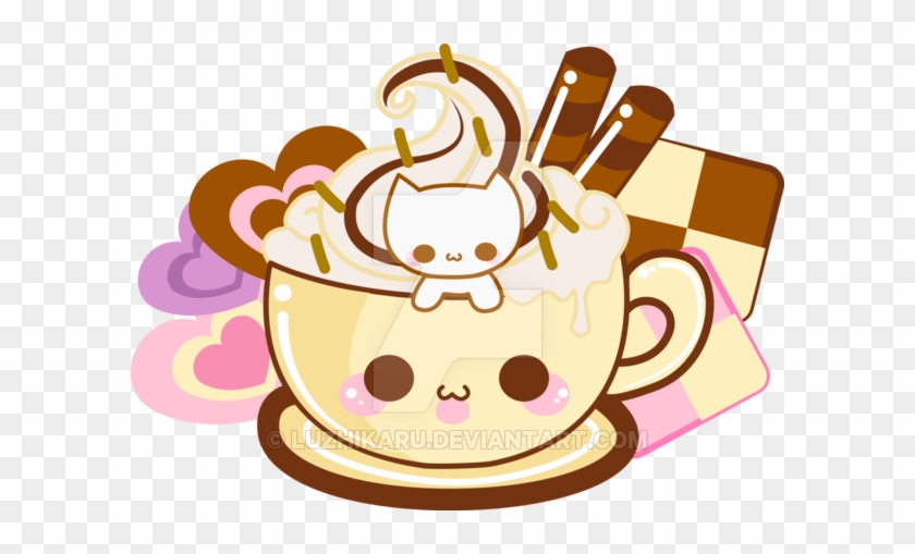 Coffee Time By Luzhikaru - Kawaii Coffee Png #615298