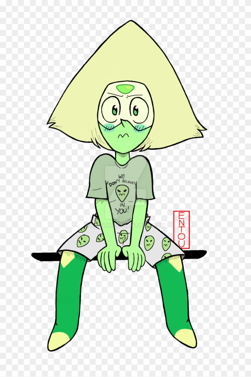 Sitting Peridot By Entou Sitting Peridot By Entou - Peridot Steven Universe Drawing #615527