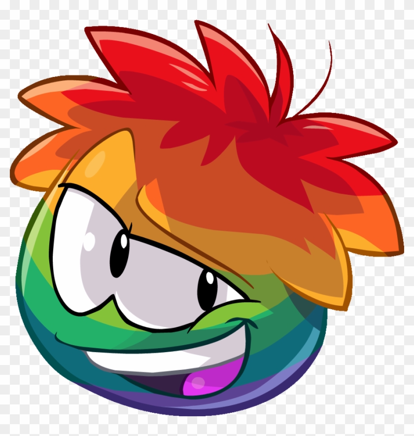 Image Found From The Cp Wiki - Club Penguin Rainbow Puffle - Free  Transparent PNG Clipart Images Download