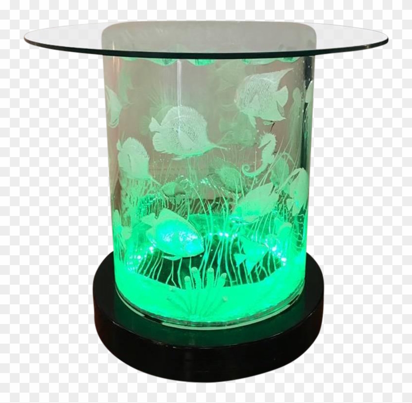 High-end Joseph Galvan Signed Functional Acrylic Table - Aquarium #616010