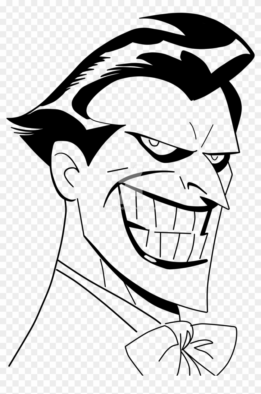 Batman Joker Art Black And White Clipart
