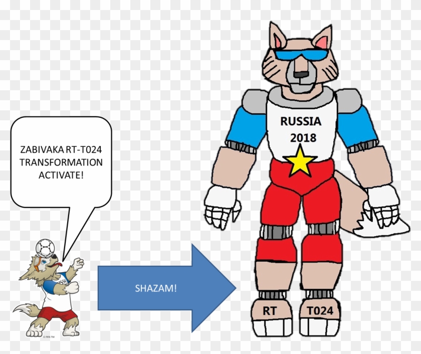 Mascot Zabivaka's Magnificent Transformation - Cartoon #619045