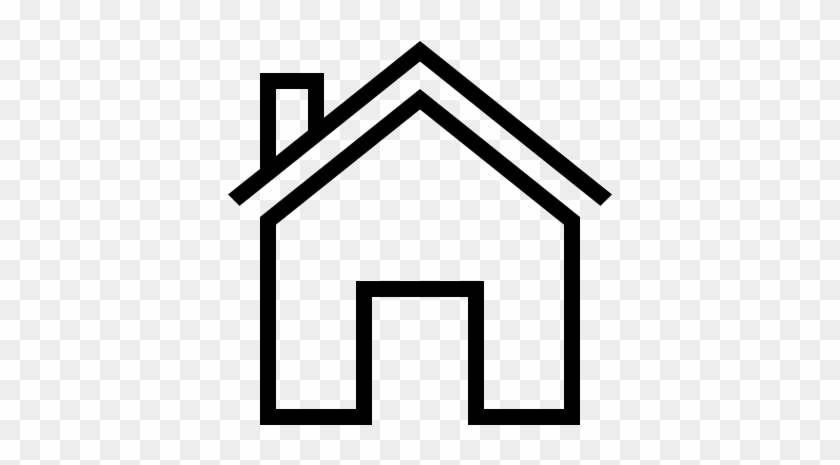 Ios Home Outline - House In Circle #623011