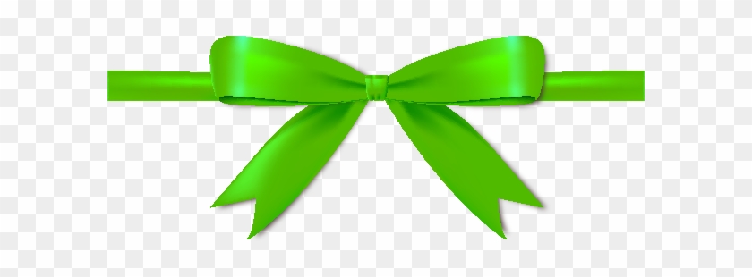 Green Bow Ribbon Icon Vector Data - Green Ribbon With Bow #624335