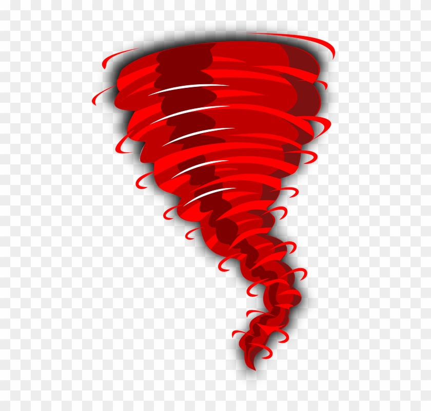 Tornado Clipart Colored - Red Tornado Clipart #627426