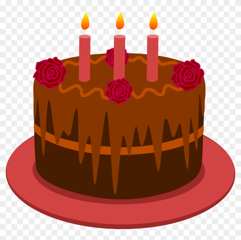 Chocolate cake cartoon party celebration Vector Image