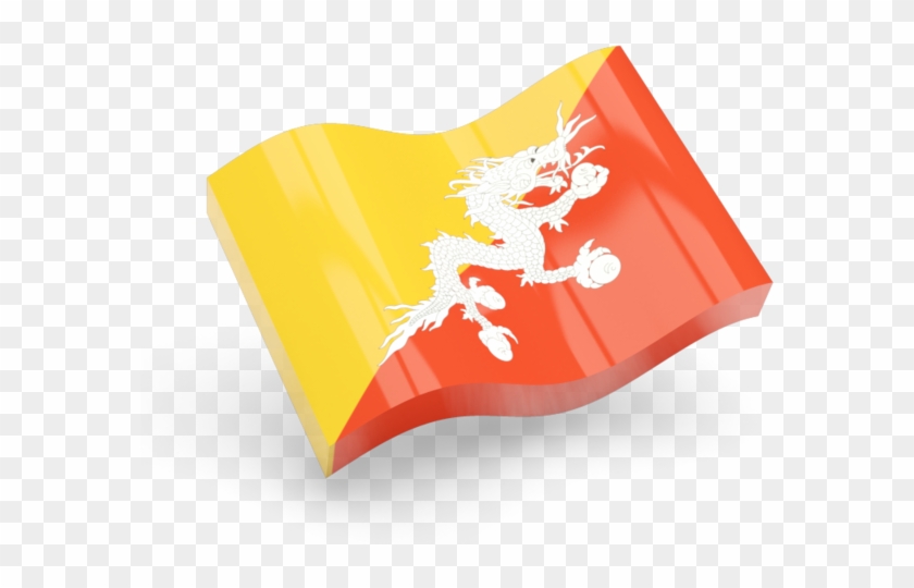 Illustration Of Flag Of Bhutan - Bhutan Flag National Country Giclee On Canvas Design #628524