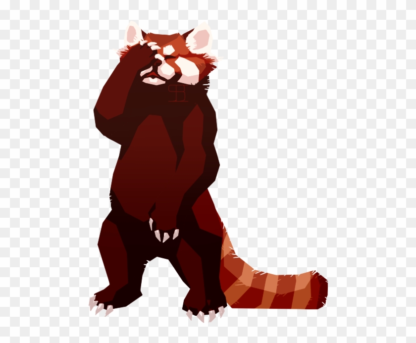 Facepalm Red Panda By Bramblestar523 - Illustration - Free Transparent ...