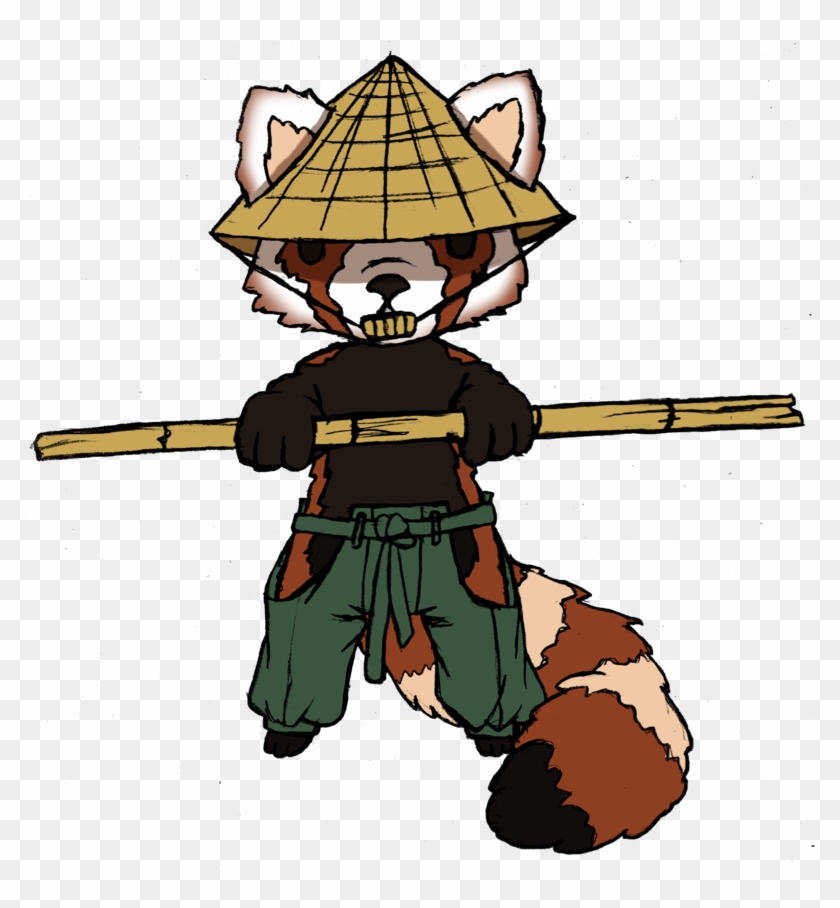 Akahato The Red Panda Ronin By Zephyr-aryn - Cartoon #630255