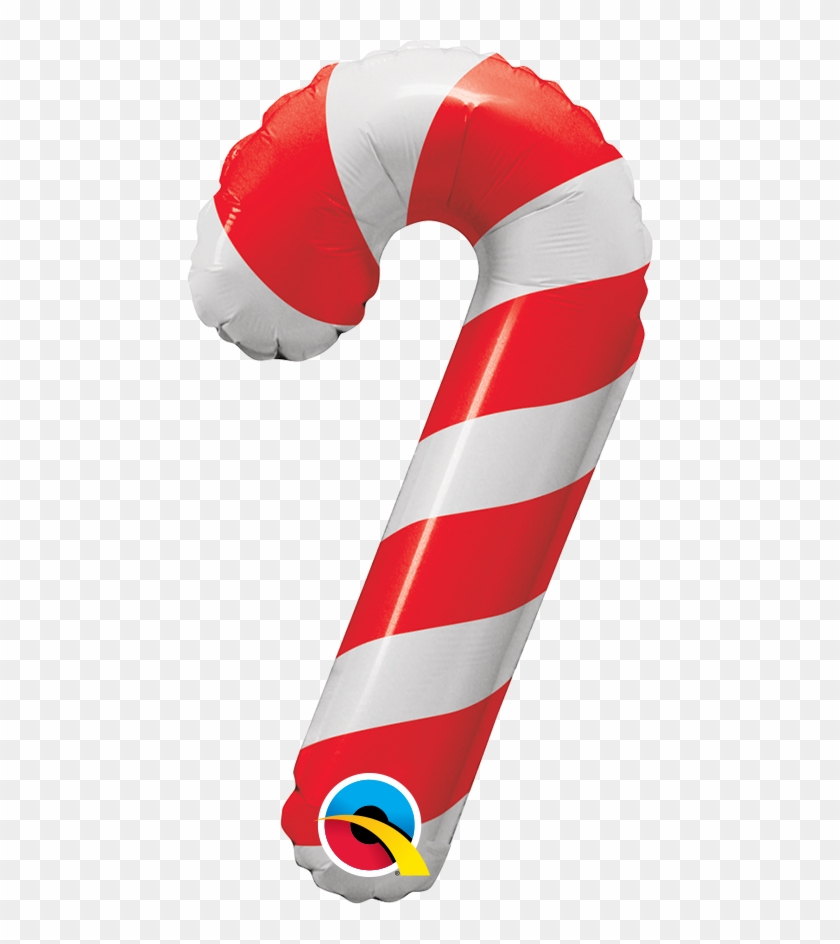 Balão Pirulito Candy Cane Bengala Natalina 19455 Para - Qualatex Candy Cane Balloon #630692