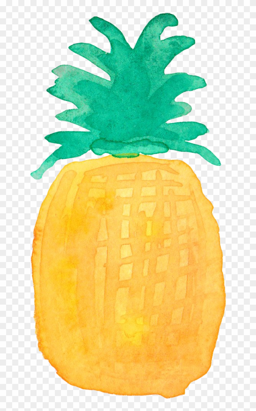 Pineapple Drawing Watercolor Painting - Watercolor Pineapple Png #633230