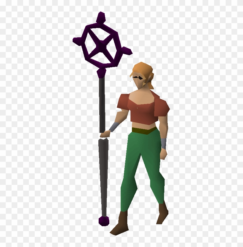 Ancient Staff Equipped - Slayer Staff Runescape - Full Size PNG Clipart ...