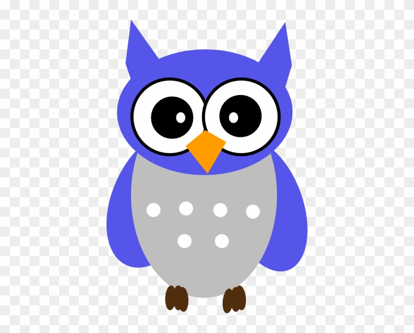 Blue Gray Owl Clip Art At Clker - Green Owl Clip Art #112883