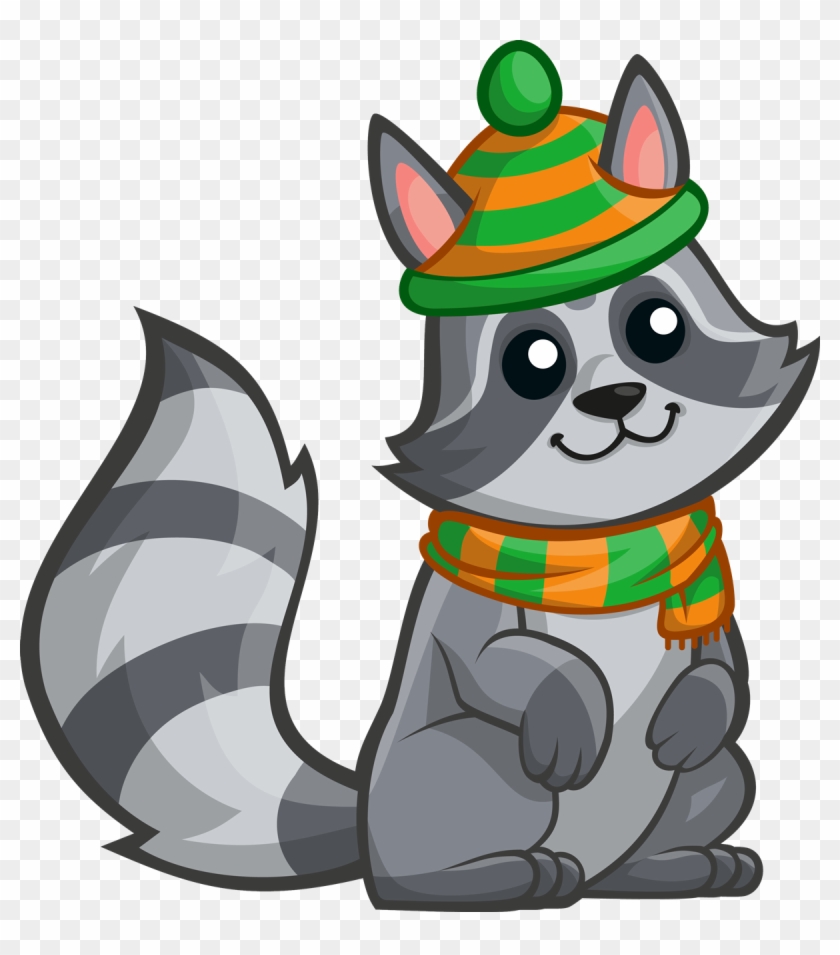 Raccoon Clip Art At Vector 4 - Raccoon Clipart #119355