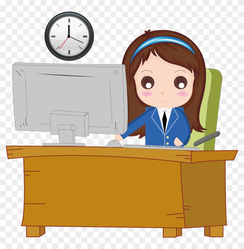 Work In Office Clipart Free