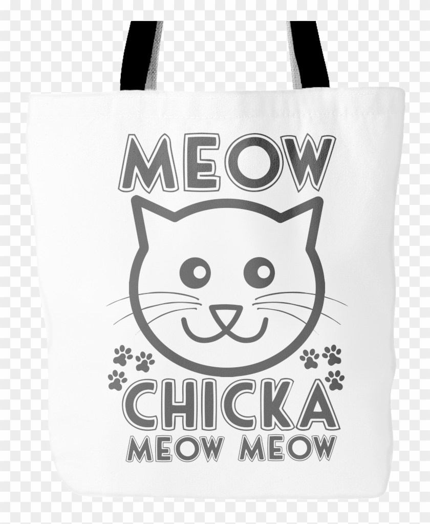 Meow Chicka Meow Meow Tote Bag - Cats Are People Too, Tote Handbag, Adult Unisex, Natural #638780