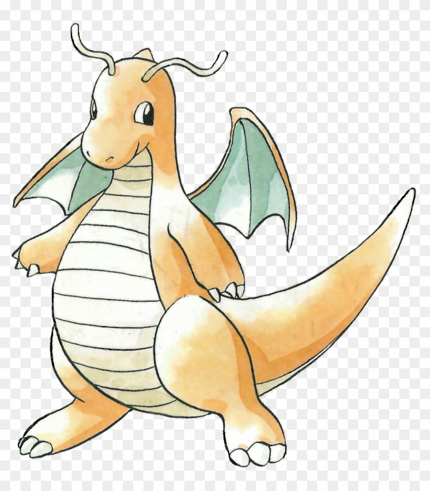 Dragonite Pokemon Red And Green Official Art - Dragonite Pokemon Art #639696