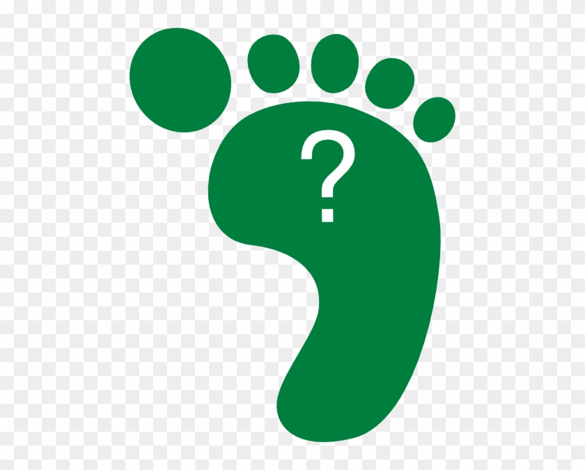 Who S Going Green Question Mark - Foot Print #644426