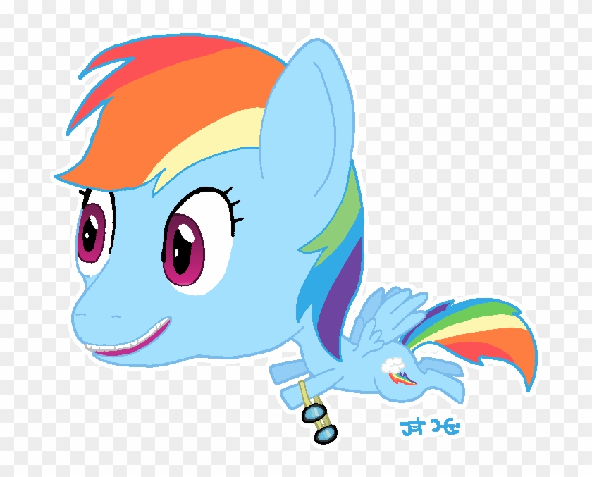 Bobble Head Pony - Rainbow Dash Head #645653