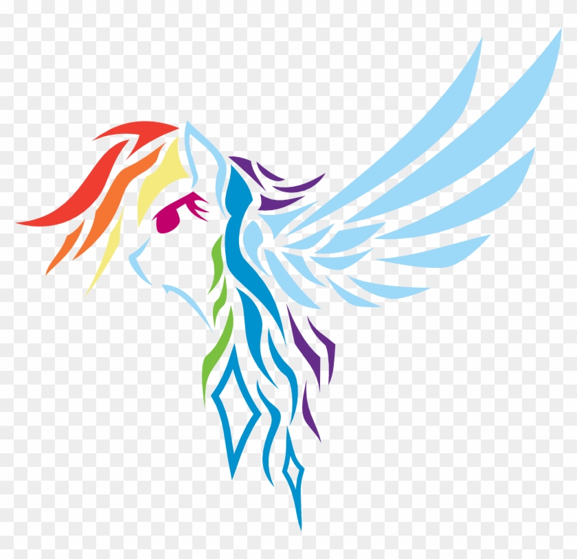 Tribal Rainbow Dash By Vinylbecks - Illustration #645754