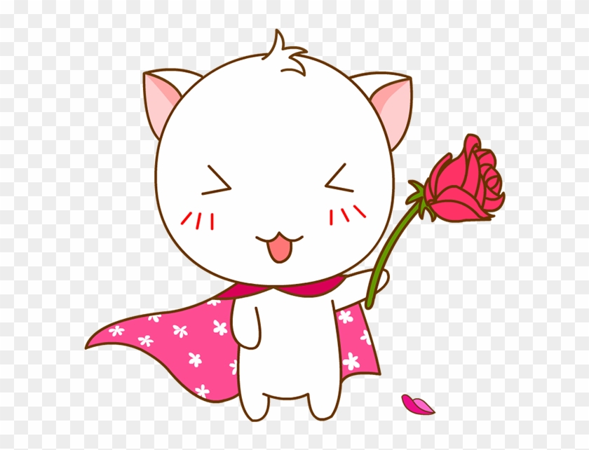 小花猫玫瑰花 Cat Free Transparent Png Clipart Images Download