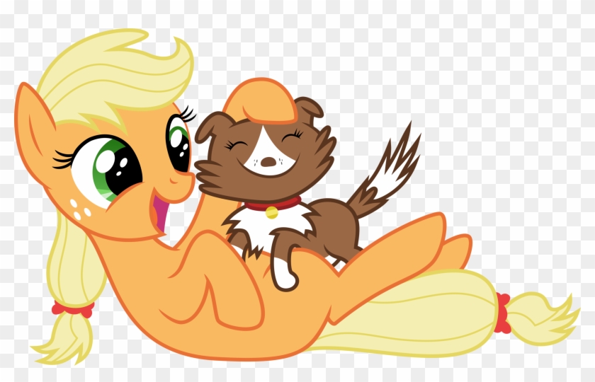 Filly Applejack With Winona By Mactavish1996 By Mactavish1996 - Applejack Y Winona #647819