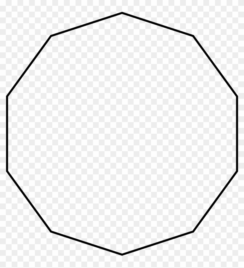 Open - Tetradecagon Shape #650366