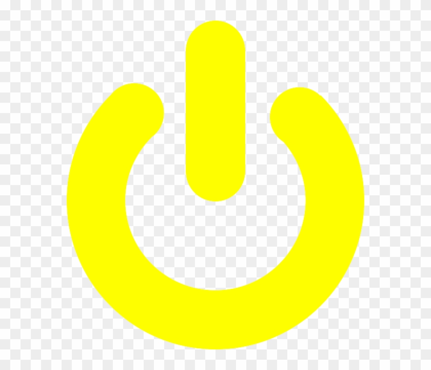 Off Icon, Yellow, Off - Clip Art #652254