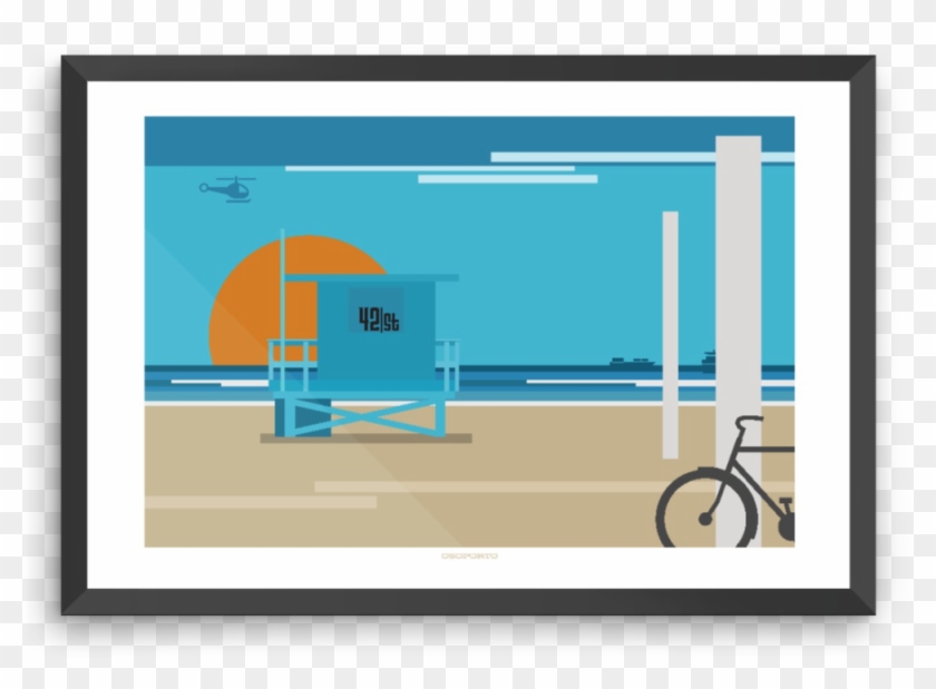 Art Print California Lifeguard Tower Modern Minimal - Lifeguard Tower #652748