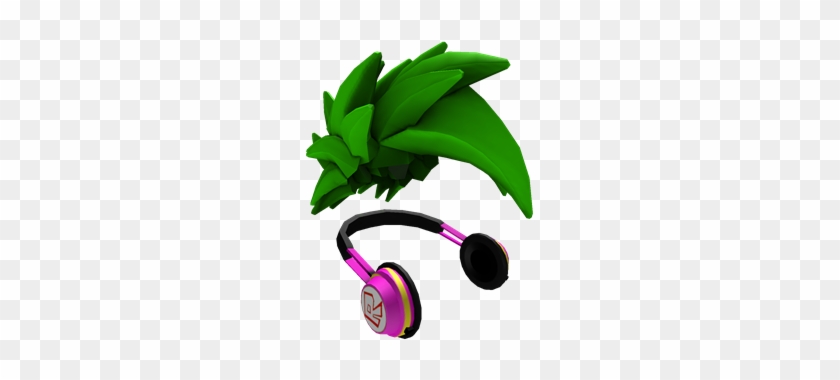 Green Swoosh And Headphones Roblox Red Swoosh Hair Free Transparent Png Clipart Images Download - free roblox hair green and black