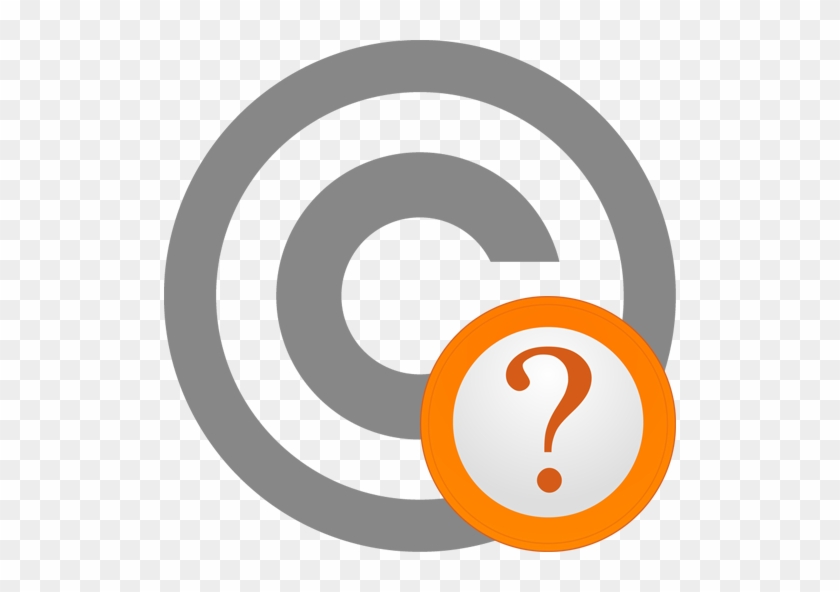 Copyright Circle Question - Copyleft Symbol Rectangle Sticker #655625