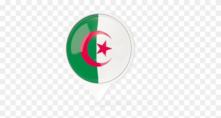 Illustration Of Flag Of Algeria - Circle #656091