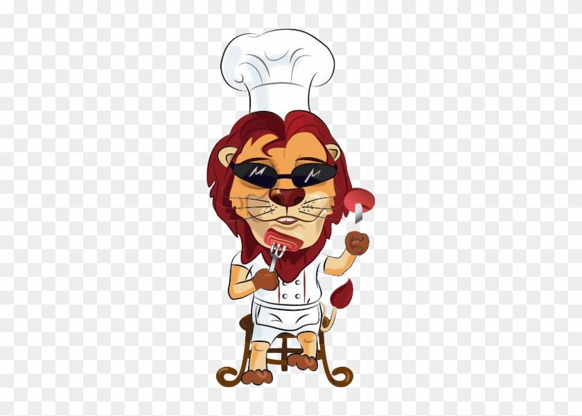 Lion Cartoon Cook Illustration - Illustration #656399