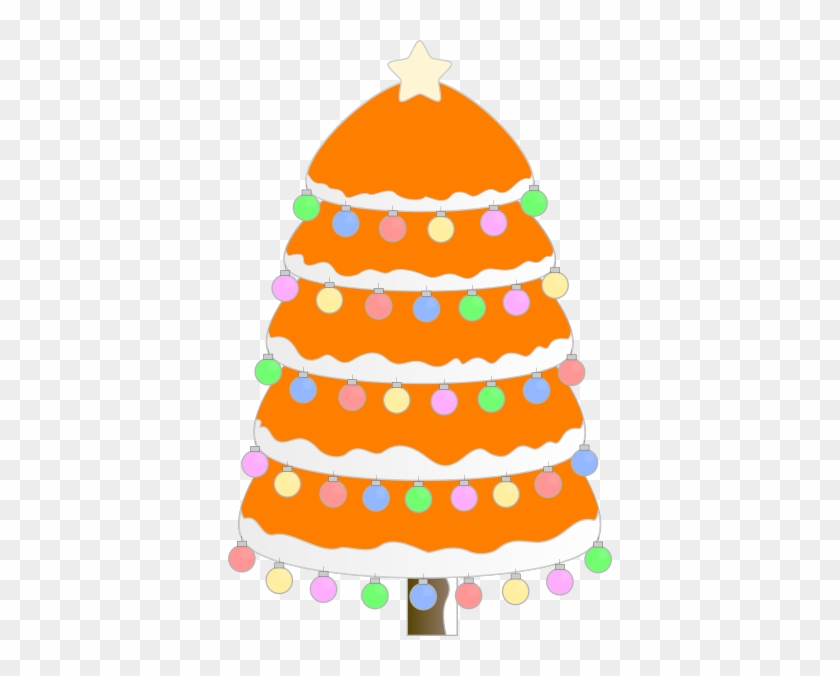Orange Tree Clip Art At Clker - Christmas Tree Oval Ornament #657342