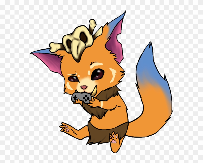 Gnar Munching On A Controller By Lacey186 - Cartoon #658544