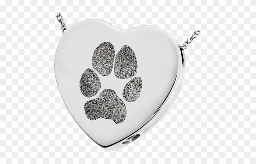 Engraving Up To 3 Lines Line 1 & 2 Up To 18 Char - Pawprint And Name Heart Slider Sterling Silver Pet #659200